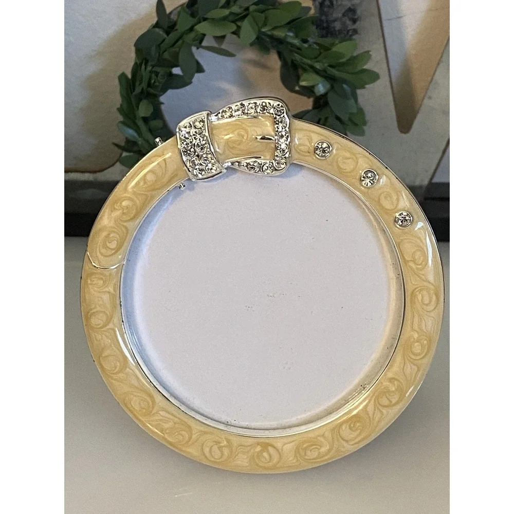 Philip Whitney Embellished Yellow Enamel and Rhinestone Small Photo Frame‎ 3